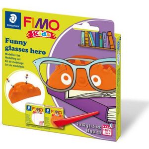 FIMO kids boetseerklei funny kits set 'funny glasses hero'