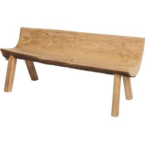 Paulownia wood bench 118x55x55cm Natural