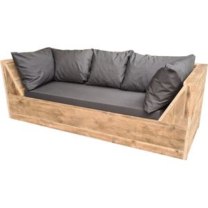 Wood4you - loungebank Phoenix Steigerhout - Plofkussens 180 cm