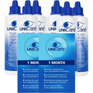 Unicare 6 maanden pakket - 12 maandlenzen + 6 flessen lenzenvloeistof - voordeelverpakking -3