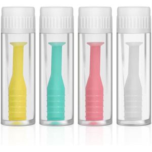Inovra - 4 stuks zuignappen voor contactlenzen - Geschikt voor harde en zachte lenzen (4 kleuren) . - Lenzenbakje
