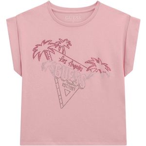 Guess Girls Shirt Pink Strass - Maat 128