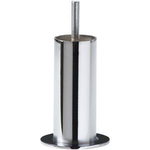 Stalen meubelpoot chroom rond ø 4 cm en hoogte 10 cm (M8) - Set van 4 stuks