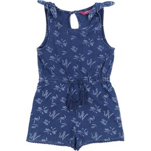 Blauw jumpsuit in varens
