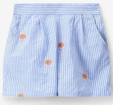 Sissy-Boy - Korte Broek - Blauw - Gestreept - Met Borduursels