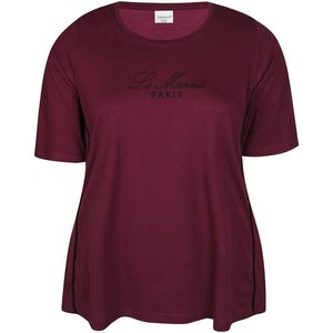 Zhenzi Zh-Saee 1005-T-shirt 2/4 Maroon maat M=46/48
