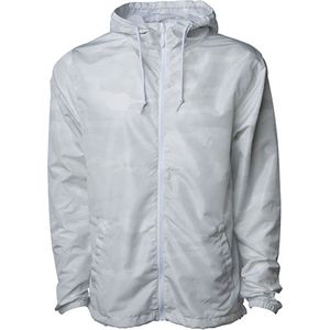 Unisex Lightweight Windbreaker Outdoorjas White Camo - XS