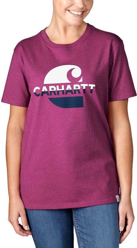 Carhartt - T-shirt - Magenta - Zwaargewicht Jersey - Losse Pasvorm