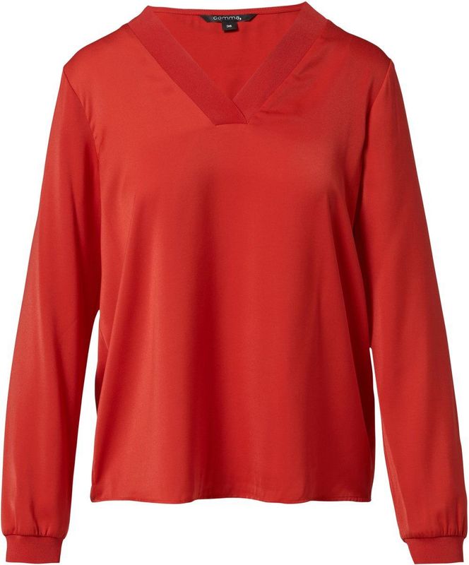 comma - Blouse - Satijn - Luxe Stof - Lange Mouwen
