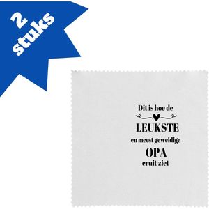 Akyol - dit is hoe de leukste en meest geweldige opa eruit ziet brillendoekjes - Opa - meest leukste opa - verjaardag - cadeautje voor opa - opa artikelen - kado - geschenk - 17,8 bij 17,8 cm - 2 stuks