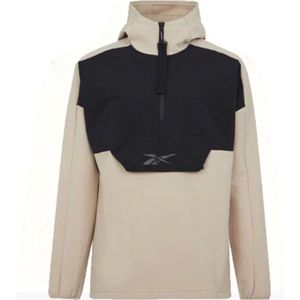 Reebok Fleece Hoodie, Anorak, beige/navyblauw - Maat XL -