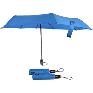 Set van 3 Opvouwbare Stormparaplu's - Automatisch - Windproof tot 80km/u - Grote Paraplu - Blauw - Aluminium Frame - Polyester Pongee Doek - Inclusief Beschermhoes