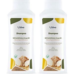 Silva Arganolie Shampoo-100% Natuurlijk- vrij van Chemicaliën- 2x400ml