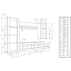 Equivera platenspeler meubel - lp kast - platenspeler kast - vinyl kast - lp meubel - platen kast