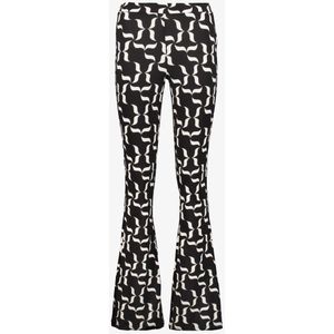 TwoDay dames flared broek met print zwart wit - Maat S