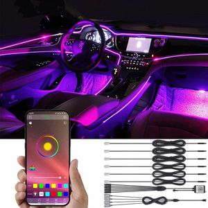 Auto Interieur LED Verlichting - Waterdicht Sfeerlicht - Aanpasbare Kleuren - Eenvoudige Installatie - Inclusief Afstandsbediening - Stijlvolle Upgrade voor Rijervaring