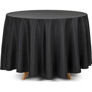 Zwart Tafelkleed Rond 230 cm, Tafeldecoratie, Decoratie, Bruiloft, Feest