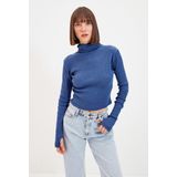 Trendyol - Twoaw21Bz0071 - Coltrui - Bordeauxrood - Getailleerd - Gebreid