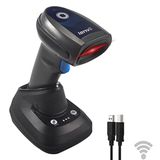LENVII CW888 - Bluetooth Handscanner - Draadloze Barcodescanner - Met Laadstationhouder - 1D / 2D / QR-codes