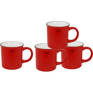 CABANAZ - mok, keramiek, TEA/COFFEE MUG, 250 ml, rood, set/4