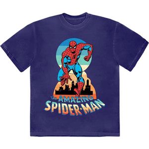 Marvel Spider-Man - Keyhole Heren T-shirt - M - Blauw