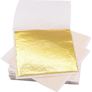 100 Sheets Imitation Gold Leaf - Decoratieve Gold Leaf - Nail Art - Gold Foil - Gold Dessert Crafts - Art Projects - DIY Crafts - Nail Art - Gold Furniture Decoratie