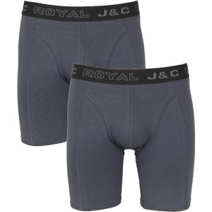 J&C Underwear heren boxershorts | lange pijp | MAAT L | 2-pack | antraciet