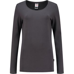 Tricorp 101010 T-Shirt Lange Mouw Dames - Donkergrijs
