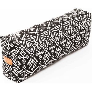 #DoYourYoga - Hoekig Yoga bolster - »Paravati« - Meditatiekussen met bio-organische boekweit schalen vulling - L67 cm & diam.13 cm - Style (7)