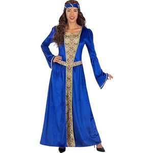 Funidelia | Blauw Middeleeuwse Prinses Kostuum Voor voor vrouwen - Middeleeuwse, Middeleeuwen, Prinsessen, Koningin - Kostuum voor Volwassenen Accessoire verkleedkleding en rekwisieten voor Halloween, carnaval & feesten - Maat S - Blauw