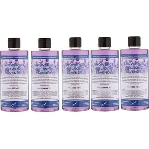 Douchegel Relaxing Lavendel 500 ml - met klepdop - set van 5 stuks - Showergel