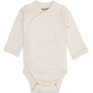 Lodger - Rompertje - crème - maat 74 - bio katoen - lange mouwen - overslag