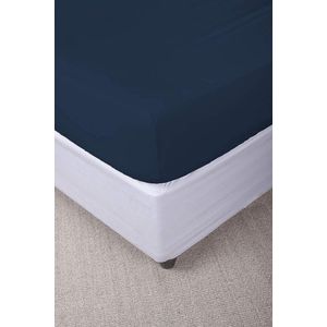Max color laken 25cm hoek, donkerblauw, kleinzoon 90x200cm