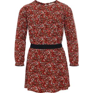 LOOXS 10sixteen 2231-5816-254 Meisjes Jurk - Maat 140 - rood dessin van 100% viscose