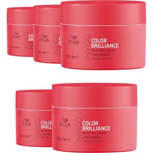Wella Invigo Color Brilliance Mask Gekleurd & Fijn Haar 150ML - 5 Stuks - Voordeelverpakking