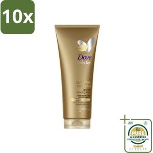 10 x Dove Body Love Zelfbruinende Bodylotion - Summer Revived - Medium-Dark - 200 ml - Grootverpakking - Zelfbruinende Bodylotion - Zomerse Tint - Huidverzorging - Natuurlijke Huidtint - Stralende Huid