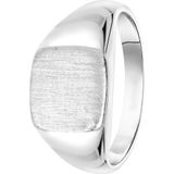 Lucardi Jongens - Kinder ring met plating - Vierkant - Cadeau - Echt Zilver - Zilverkleurig