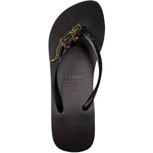 Uzurii - Black Crocodile Switch High Heel - Dames Slippers - Zwart - Kunststof