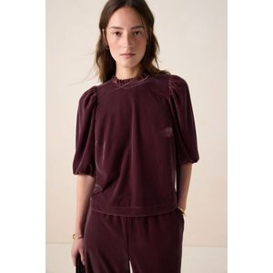 Sissy-Boy - Donkerrode velvet top