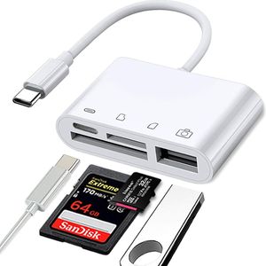 NÖRDIC USB C naar USB A Kaartlezer - SD MicroSD