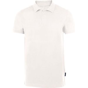 HRM - Heavy Stretch M - Polo - Wit - 95% Katoen, 5% Elastaan, Wasbaar tot 40 Graden