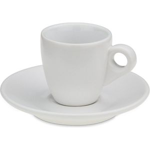 Espresso Kop en Schotel Set, Wit - Kelas-sMattia