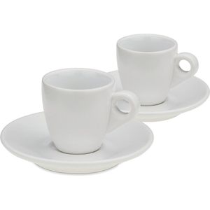 Espresso Kop en Schotel Set, Wit - Kelas-sMattia