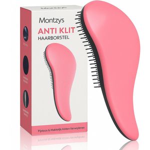 Montzys® Anti Klit Haarborstel - Antiklit Haar Borstel - Brush voor Krullend & Stijl Haar