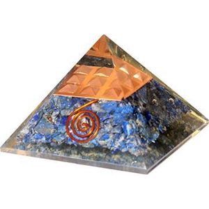 Orgoniet Piramide Lapis Lazuli met Koperen Spiraal