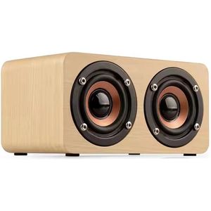 Bluetooth Portable Speaker - Home Speaker - Subwoofer - 10W - Hout Design - Retro