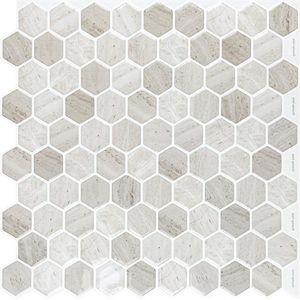 Wandtegels zelfklevend - 10 stuks afpellen en plakken - zeshoekig - 3D - keuken en badkamer - decoratie en renovatie