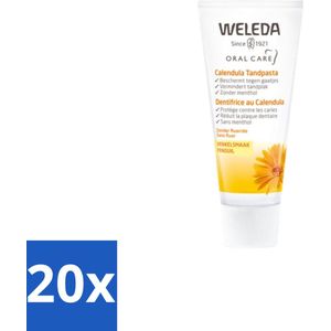 20 x WELEDA - Tandpasta - Calendula - 75 ml - Calendula - Mirre - Vegan Tandpasta