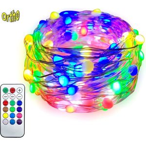 Ortho® - Partylights - Feestverlichting - Sfeerverlichting - Fairy lights - Verlichting - 20 Meter - Kerstverlichting - Warm Wit - Multicolor - USB