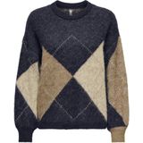 Only - ONLNOEME LIFE LS JQ O-NECK KNT - Gebreide Trui - Night Sky